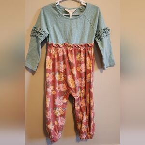 Matilda Jane Floral Jumpsuit with Ruffled Sleeves